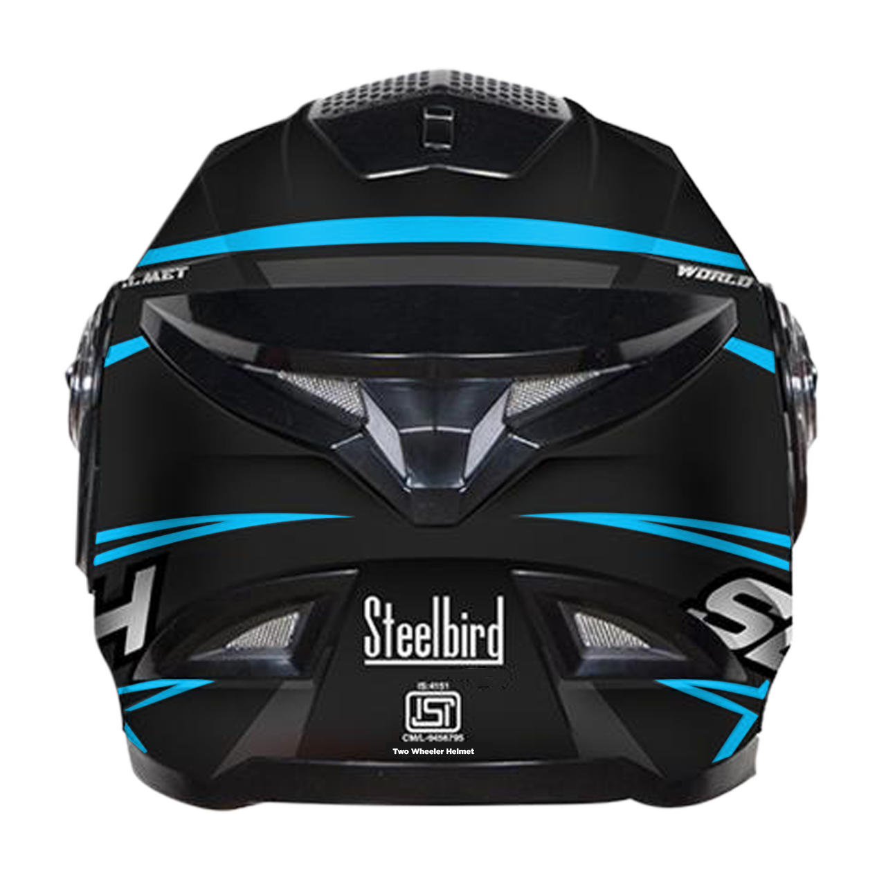 SBH-17 ROBOT ICE MAT BLACK WITH FLUO BLUE (WITH EXTRA CLEAR VISOR)